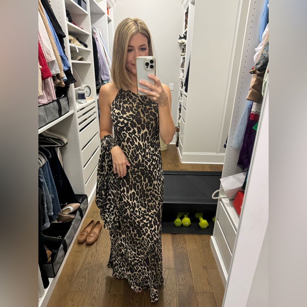 Vintage leopard print evening gown